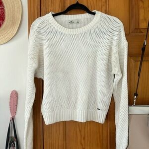 Hollister white sweater, size small